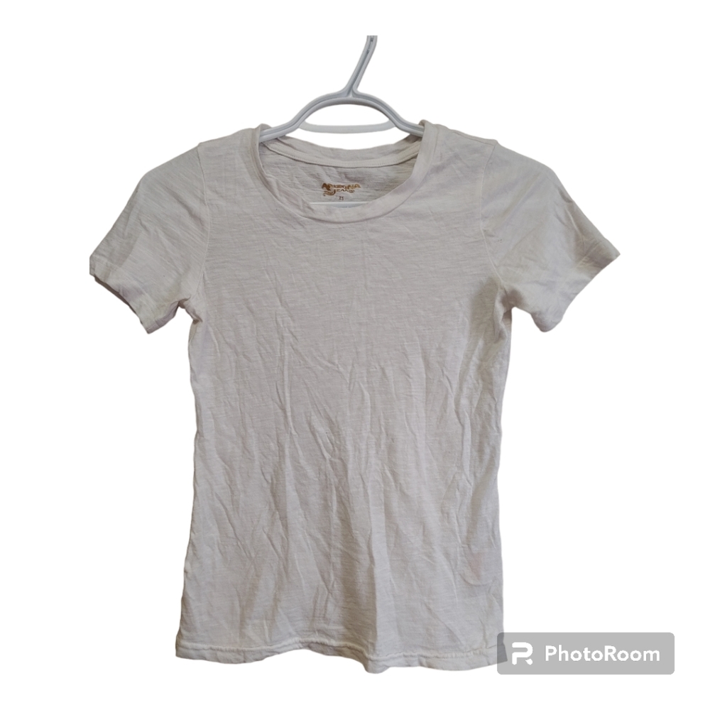 ARIZONA JEANS Basic Sheer White Tee Size XS